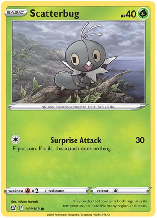 Scatterbug 011/163 Common Pokemon Card (Battle Styles)