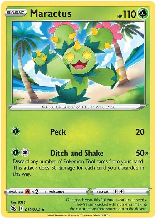 Maractus 012/264 Rare Pokemon Card (SWSH Fusion Strike)