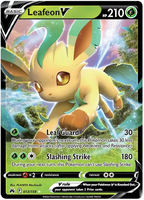 Leafeon V 013/159 Ultra-Rare Rare Pokemon Card (SWSH Crown Zenith)