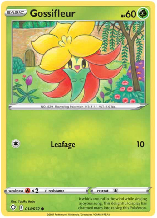 Gossifleur 014/072 Common Reverse Holo Pokemon Card (Shining Fates)