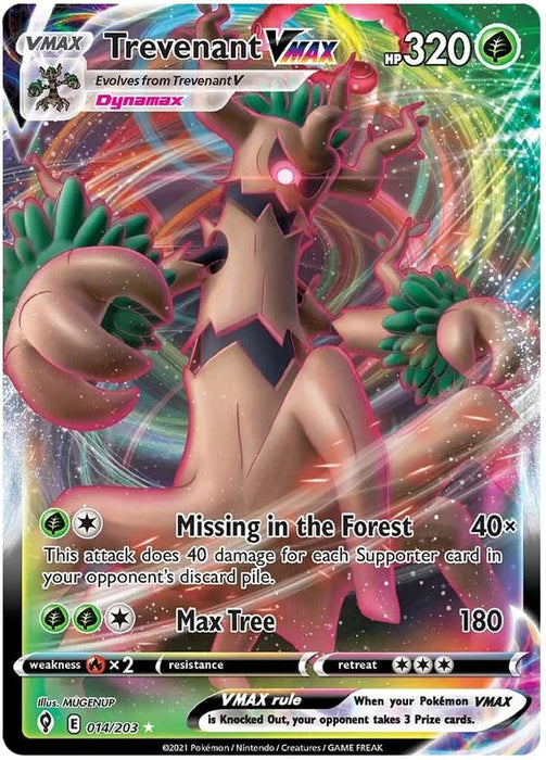 Trevenant VMAX 014/203 Ultra Rare  Pokemon Card (SWSH Evolving Skies)