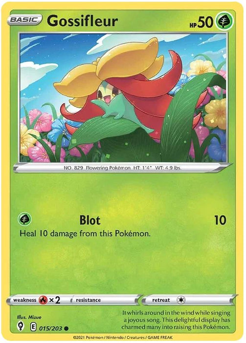 Gossifleur 015/203 Common Pokemon Card (SWSH Evolving Skies)