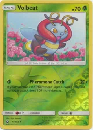 Volbeat 17/168 Uncommon Reverse Holo Pokemon Card (Celestial Storm)