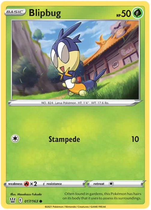 Blipbug 017/163 Common Pokemon Card (Battle Styles)