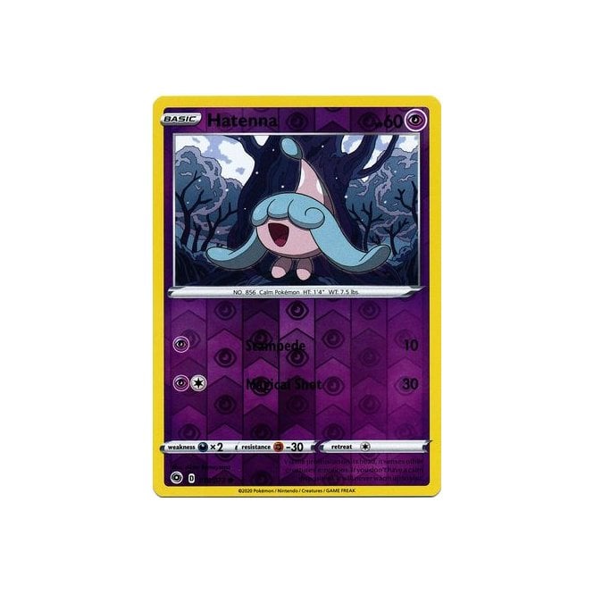 Hatenna 018/073 Common Reverse Holo Pokemon Card (Champions Path)