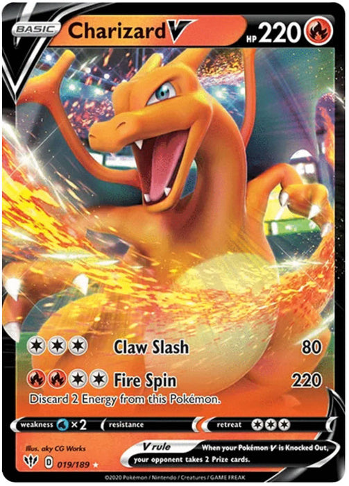 Charizard V 019/189 Ultra Rare Pokemon Card (Darkness Ablaze)