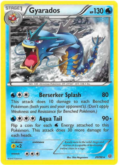 Gyarados 20/98 Rare Pokemon Card (XY Ancient Origins)