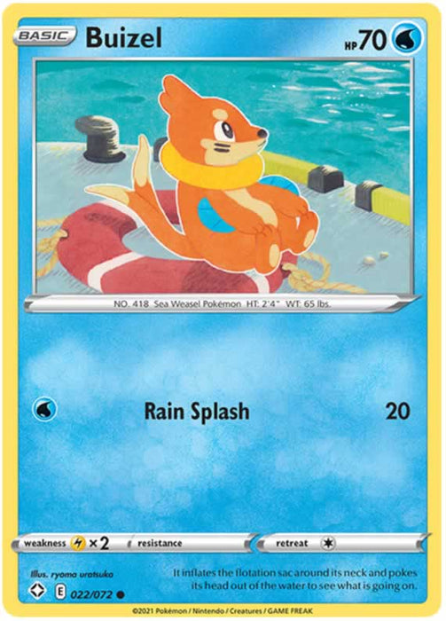 Buizel 022/072 Common Pokemon Card (Shining Fates)