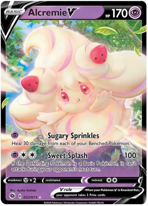 Alcremie V 022/073 Ultra Rare Pokemon Card (Champions Path)