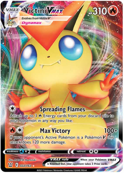 Victini VMAX 022/163 Ultra Rare Pokemon Card (Battle Styles)