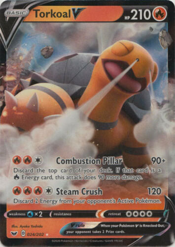 torkoal pokemon card value Torkoal V - SWSH01: Sword & Shield Base Set [ULTRA RARE]