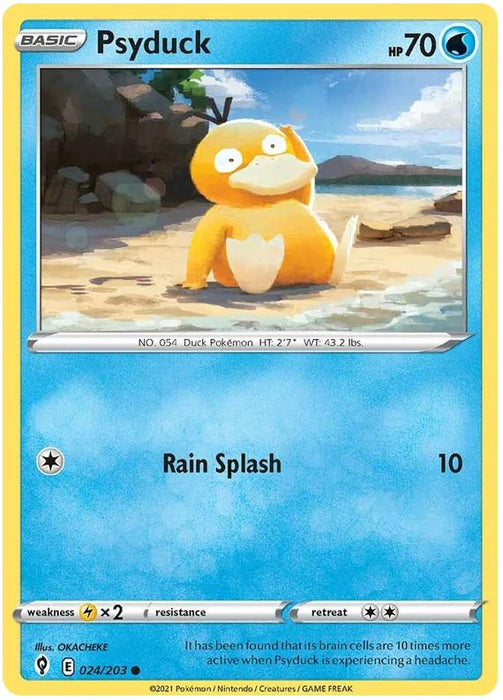 Psyduck 024/203 Common Pokemon Card (SWSH Evolving Skies)