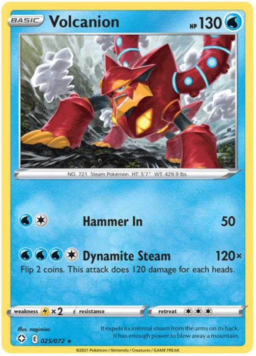 Volcanion 025/072 Rare Pokemon Card (Shining Fates)