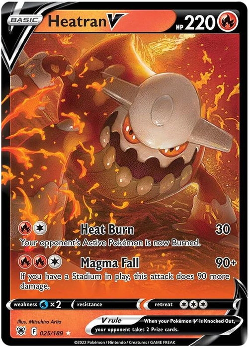 Heatran V 025/189 Ultra Rare Pokemon Card (SWSH Astral Radiance)