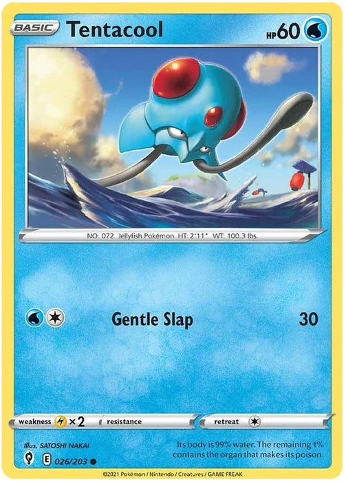 Tentacool 026/203 Common Pokemon Card (SWSH Evolving Skies)