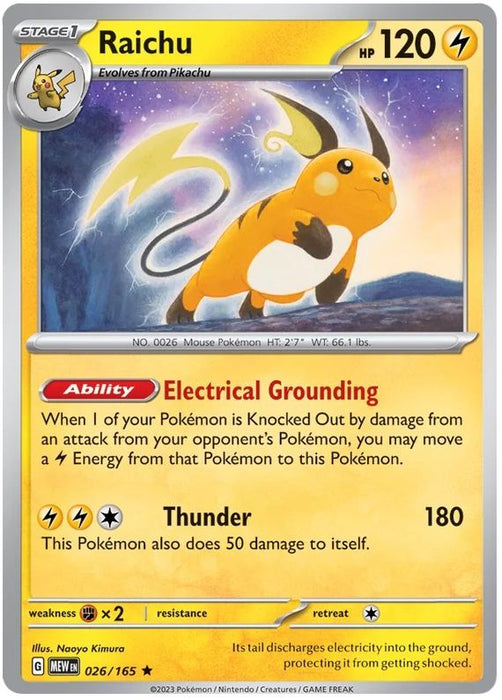 Raichu 026/165 Rare Pokemon Card (Pokemon SV 151)