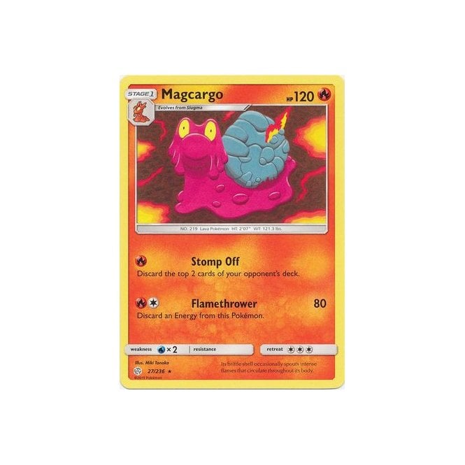 Magcargo 27/236 Rare Pokemon Card (Cosmic Eclipse)