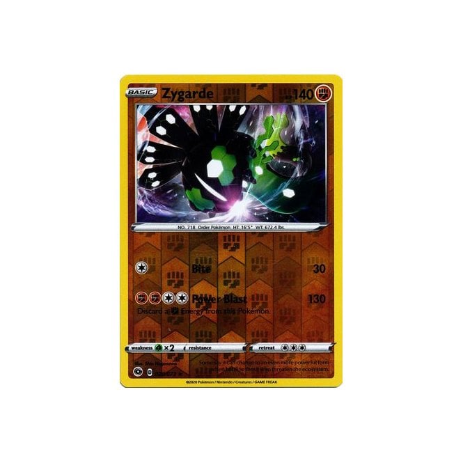 Zygarde 028/073 Rare Reverse Holo Pokemon Card (Champions Path)