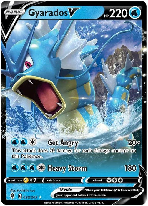 Gyarados V 028/203 Ultra Rare Pokemon Card (SWSH Evolving Skies)