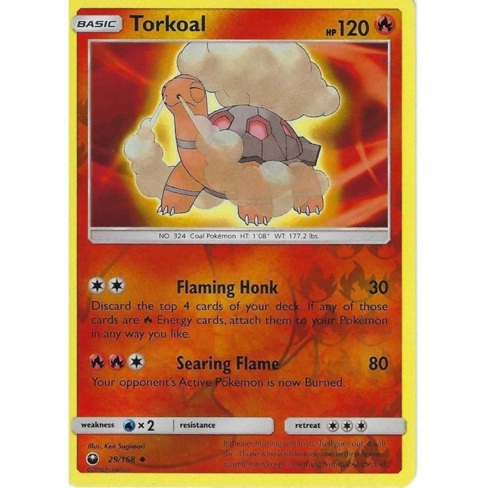 Torkoal 29/168 Uncommon Reverse Holo Pokemon Card (Celestial Storm)