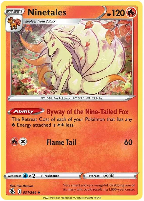 Ninetales 031/264 Uncommon Pokemon Card (SWSH Fusion Strike)