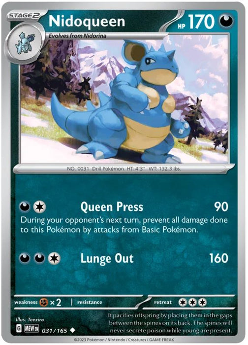 Nidoqueen 031/165 Uncommon Pokemon Card (Pokemon SV 151)