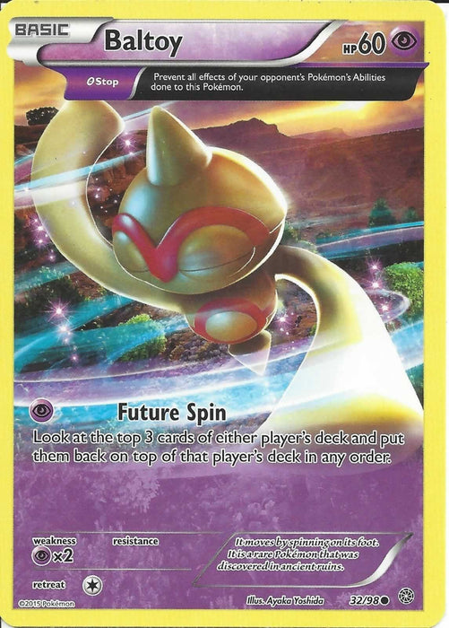 Baltoy 32/98 Common Pokemon Card (XY Ancient Origins)