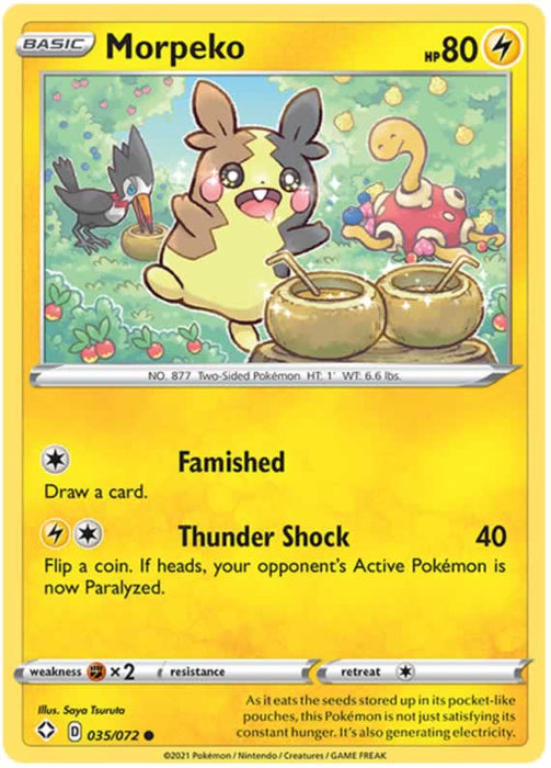 Morpeko 035/072 Common Pokemon Card (Shining Fates)