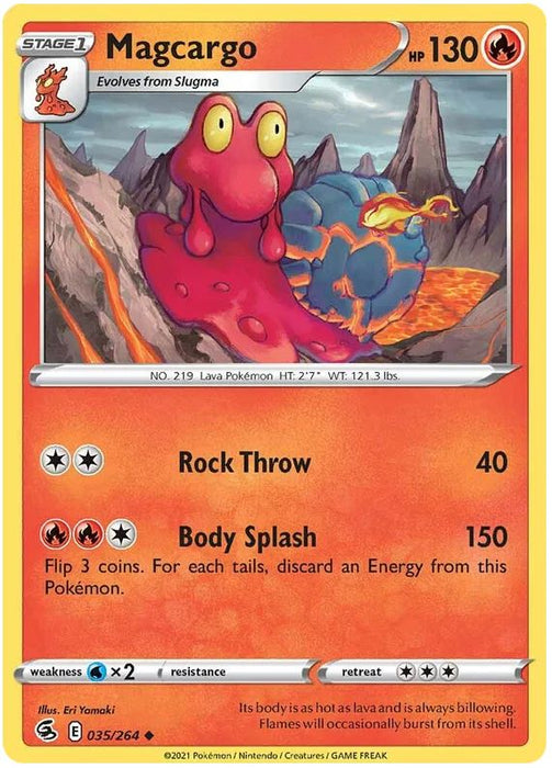 Magcargo 035/264 Uncommon Pokemon Card (SWSH Fusion Strike)