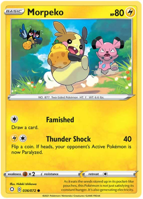 Morpeko 036/072 Common Pokemon Card (Shining Fates)