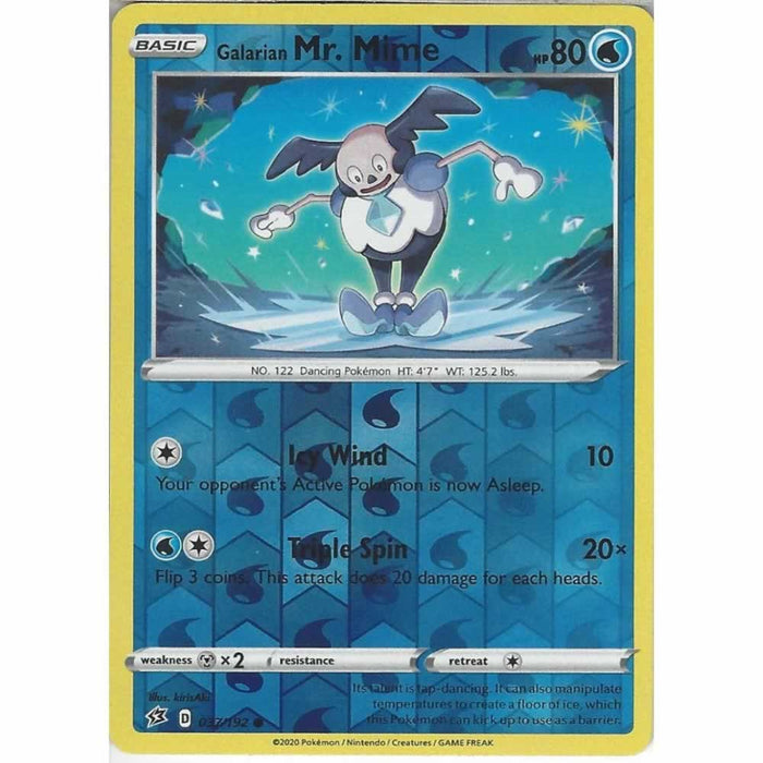 Galarian Mr. Mime 037/192 Common Reverse Holo Pokemon Card (SWSH Rebel Clash)