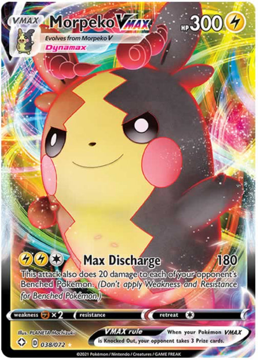 Morpeko VMAX 038/072 Rare VMAX Pokemon Card (Shining Fates)