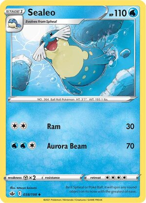 Sealeo 038/198 Uncommon Pokemon Card (SWSH Chilling Reign)