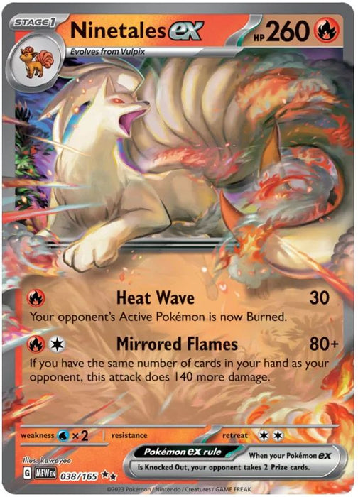 Ninetales ex 038/165 Double Rare Pokemon Card (Pokemon SV 151)