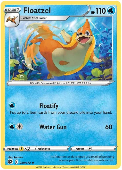 Floatzel 039/172 Uncommon Pokemon Card (SWSH Brilliant Stars)