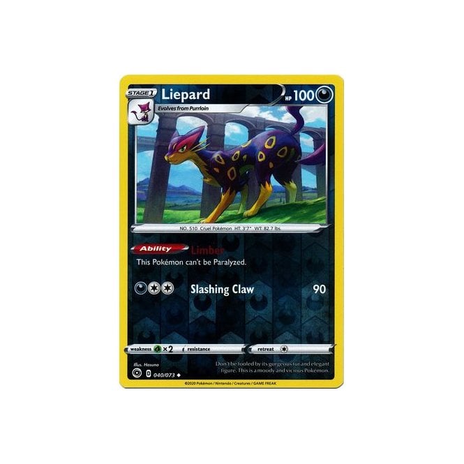 Liepard 040/073 Uncommon Reverse Holo Pokemon Card (Champions Path)