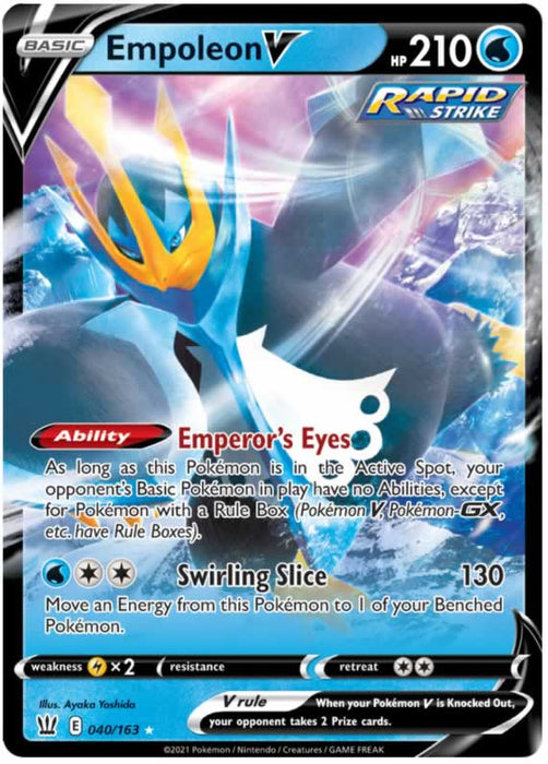 Empoleon V 040/163 Ultra Rare Pokemon Card (Battle Styles)