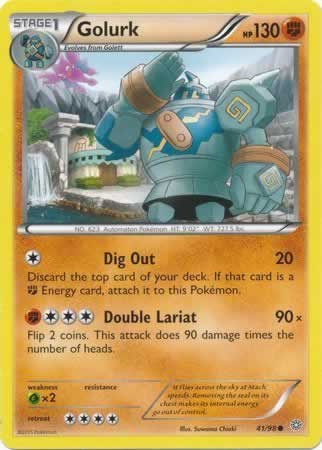 Golurk 41/98 Common Pokemon Card (XY Ancient Origins)