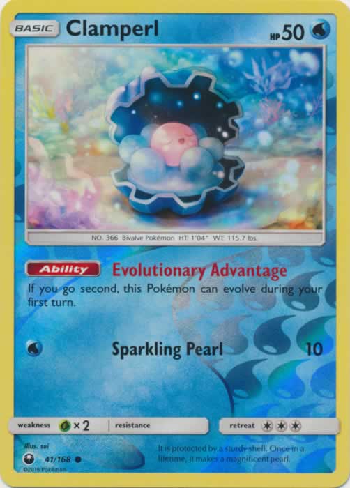 Clamperl 41/168 Common Reverse Holo Pokemon Card (Celestial Storm)