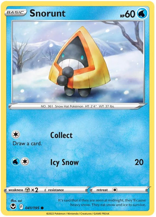 Snorunt 041/195 Common Pokemon Card (SWSH Silver Tempest)