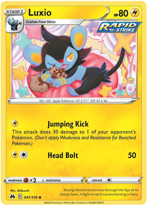 Luxio 041/159 Uncommon Pokemon Card (SWSH Crown Zenith)