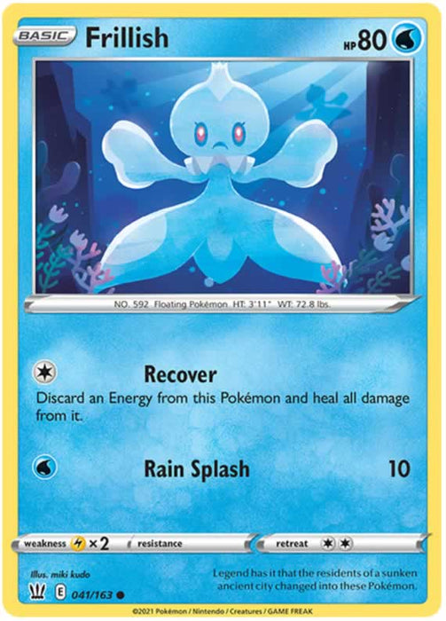 Frillish 041/163 Common Pokemon Card (Battle Styles)