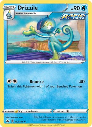 Drizzile 042/198 Uncommon Pokemon Card (SWSH Chilling Reign)