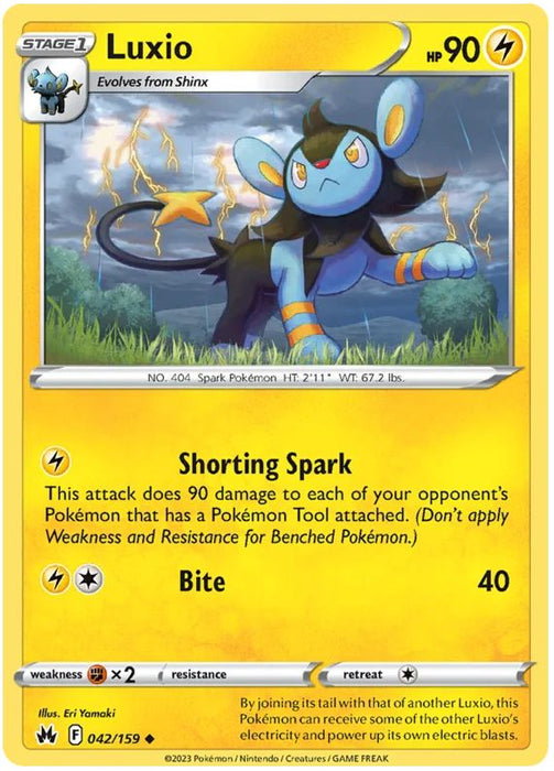 Luxio 042/159 Uncommon Pokemon Card (SWSH Crown Zenith)