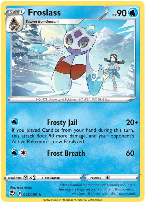 Froslass 043/195 Rare Pokemon Card (SWSH Silver Tempest)