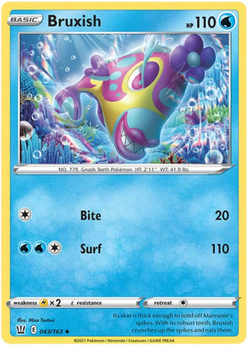 Bruxish 043/163 Uncommon Pokemon Card (Battle Styles)