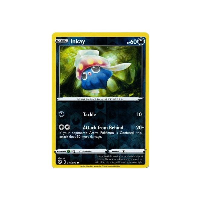 Inkay 044/073 Common Reverse Holo Pokemon Card (Champions Path)