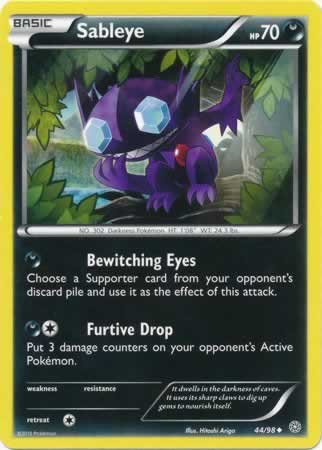 Sableye 44/98 Uncommon Pokemon Card (XY Ancient Origins)