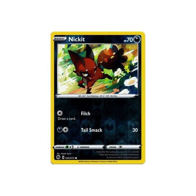 Nickit 046/073 Common Reverse Holo Pokemon Card (Champions Path)