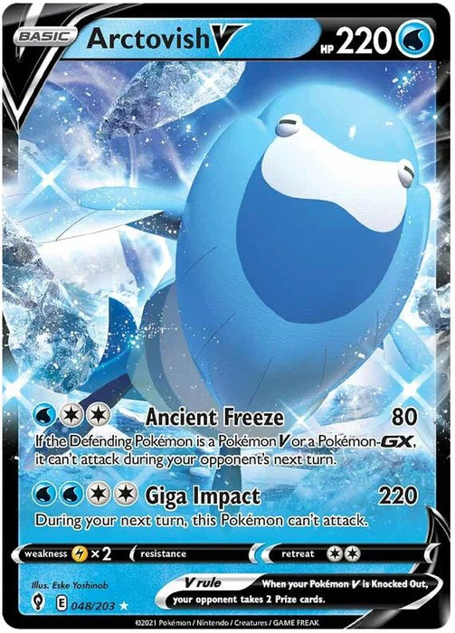 Arctovish V 048/203 Ultra Rare Pokemon Card (SWSH Evolving Skies)